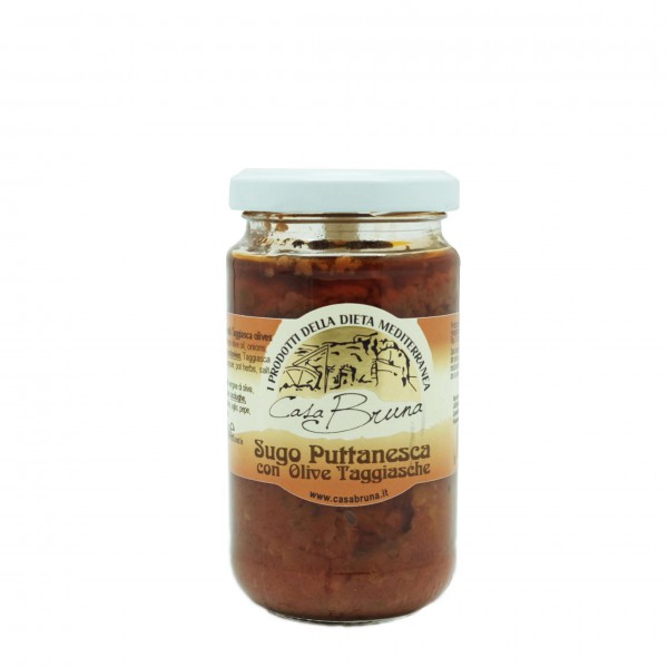 Puttanesca sauce with &quot;taggiasche&quot; olives - 180 gr.