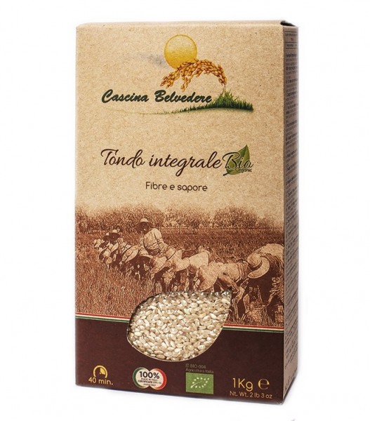 Organic "tondo originario" brown rice - 1 kg.