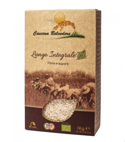 Organic wholemeal &quot;ribe lungo&quot; rice - 500 gr.