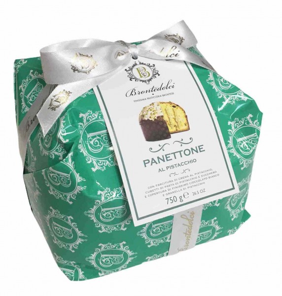 Artisanal panettone with pistachio filling - 750 gr.