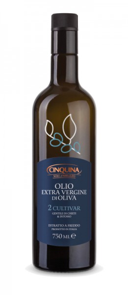 EVO oil &quot;2 cultivar&quot; from Gentile di Chieti and Intosso olives - 0,75 lt.
